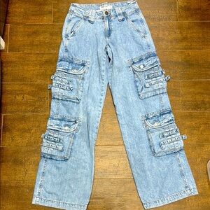Garage Blue cargo jeans. Super soft